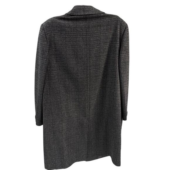 VTG Fashion Made Clothes John Marshall  Wool Herringbone Tweed Overcoat Mens  L - Picture 6 of 9